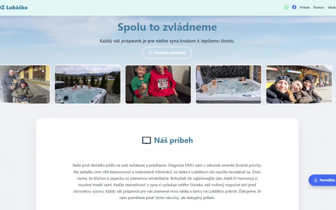 Tvorme weby, ktoré pomáhajú: Cesta z izolácie pre deti s ťažkým osudom