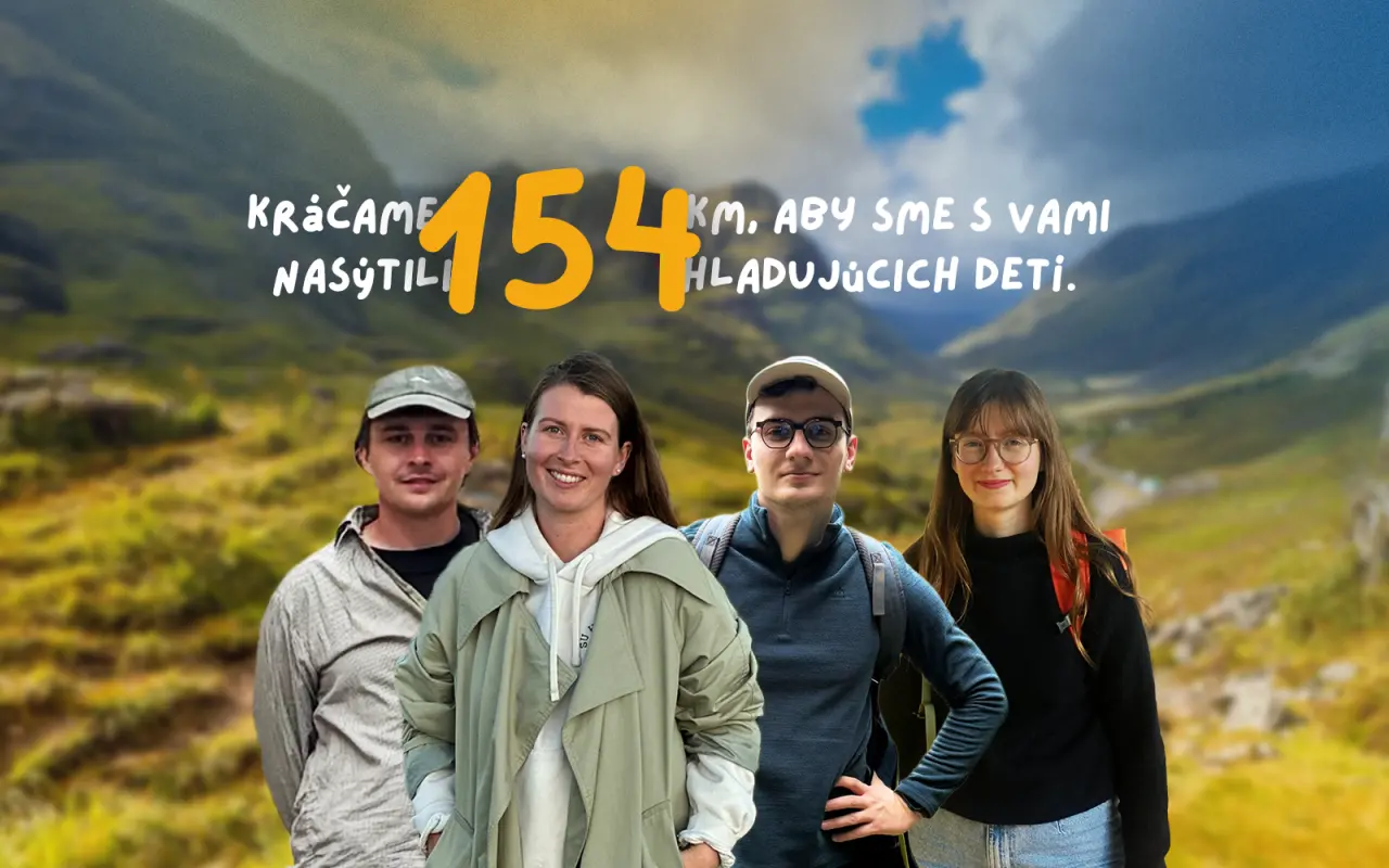 Kráčame 154 km, aby sme s vami nasýtili 154 hladujúcich detí