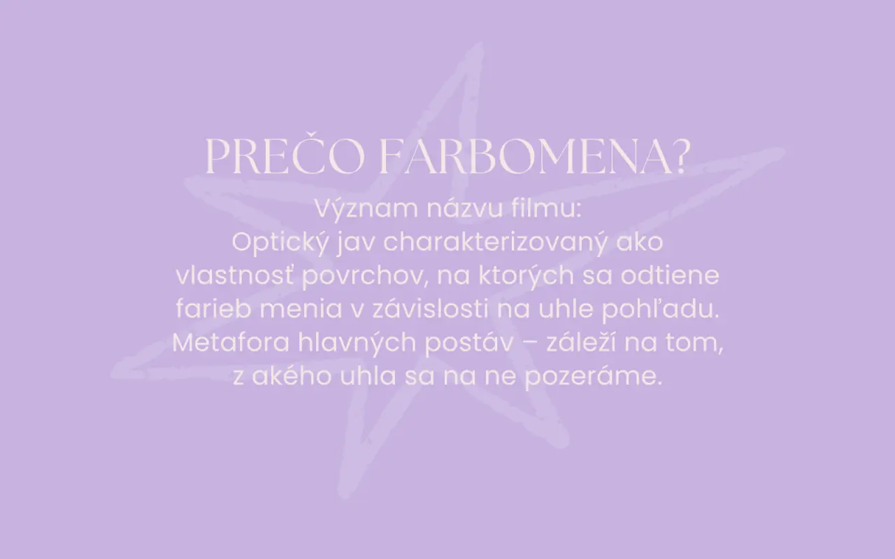 Podporte vznik bakalárskeho filmu - FARBOMENA