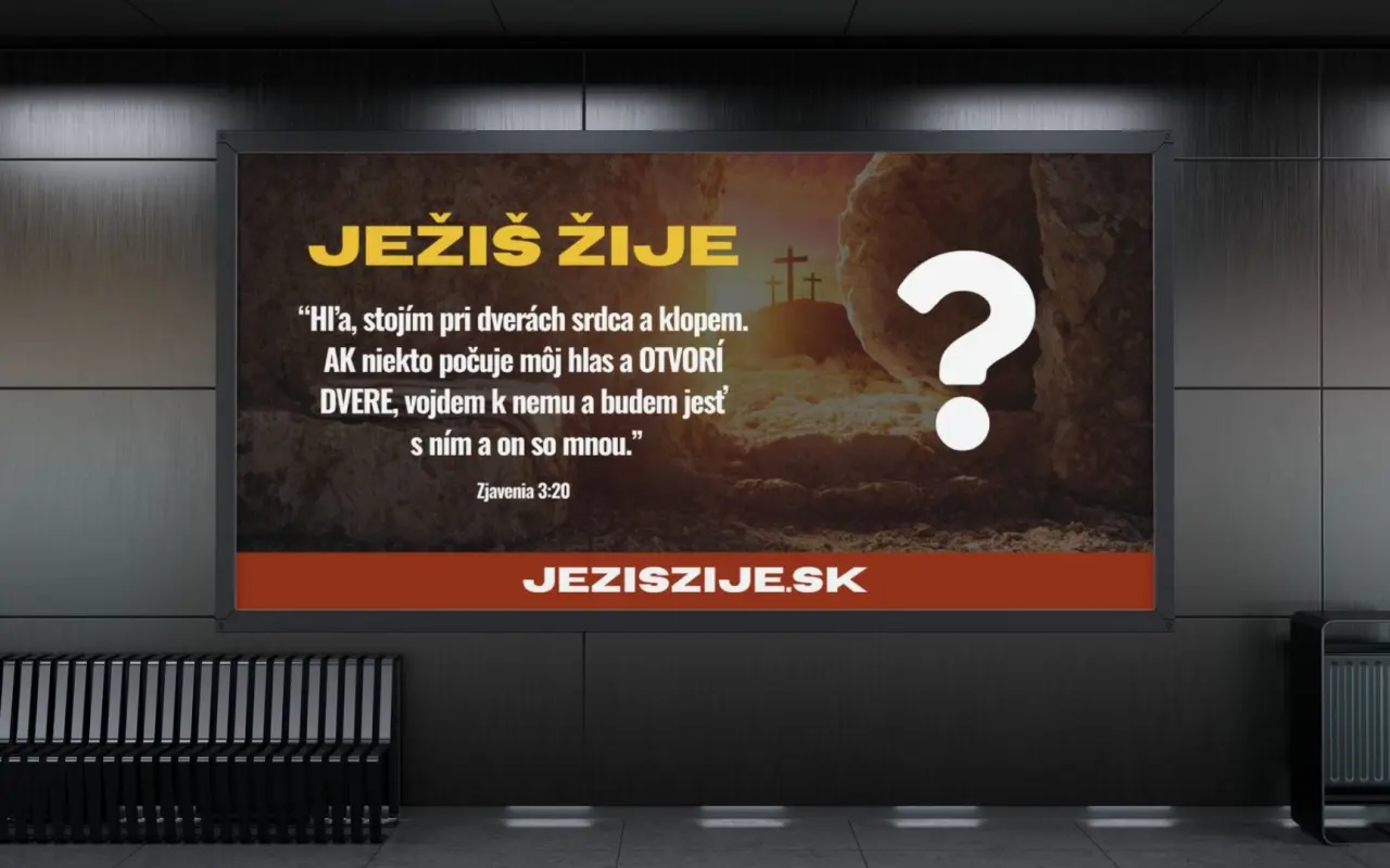 Aby Slovenskom znela dobrá správa, že JEŽIŠ ŽIJE (Veľkonočná kampaň 2026)
