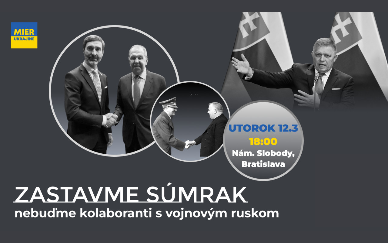 ZASTAVME SÚMRAK: 12.3. o 18.00 na Námestí slobody v Bratislave