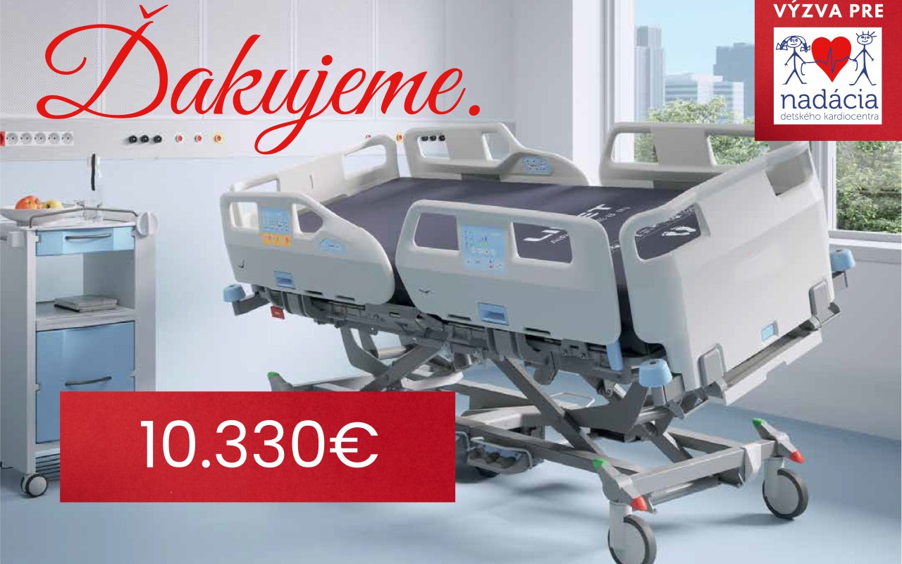 Vianoce v srdci: Pomôžme Detskému kardiocentru kúpiť Adaptabilné nemocničné lôžko