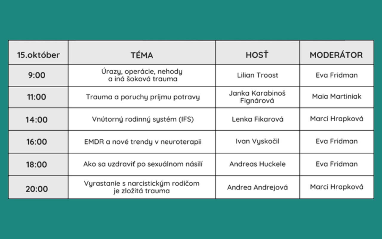 Podpor a môžeš sa zúčastniť druhého ročníka Trauma konferencie ONLINE.