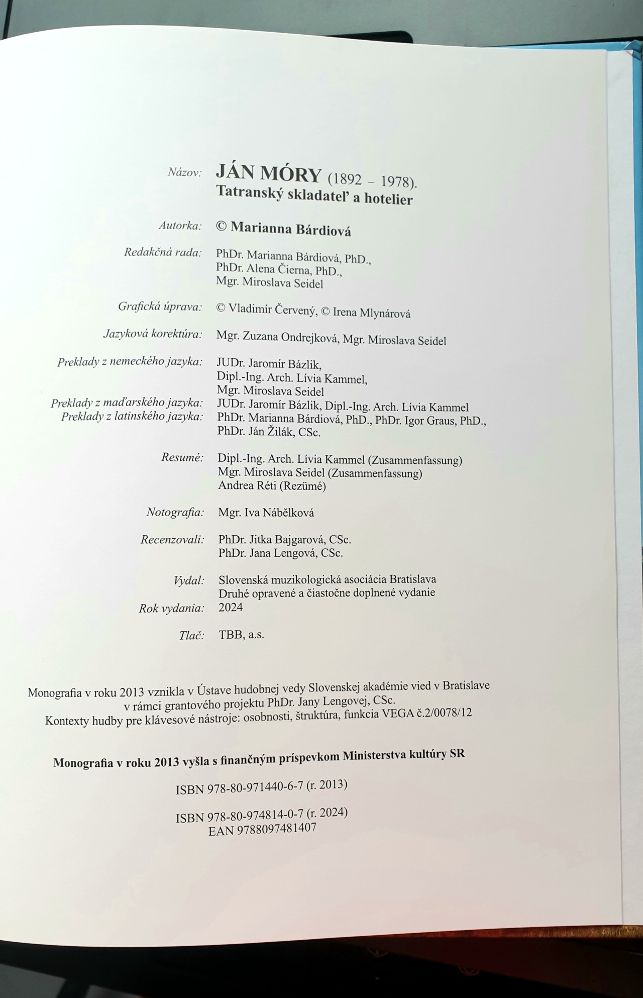 Podporte znovuvydanie Monografie "Ján Móry (1892 - 1978). Tatranský skladateľ a hotelier"