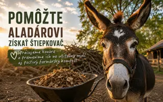 Pomôžte somárikovi Aladárovi získať štiepkovač pre náš Vidiecky sen