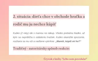 Podpor knihu „Lebo som povedala!" a posuň rodičovstvo od moci k  vzťahu