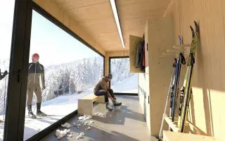 Prvý priestor pre bežkárov na Čertovici - zázemie na horách