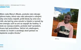 Pomohli ste naplniť Barborkin sen nasýtiť celú školu hladujúcich detí v Afrike