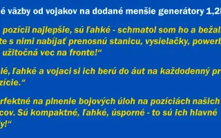 Pokračujeme: generátory a nabíjacie stanice sú pre ukrajinských vojakov kľúčové