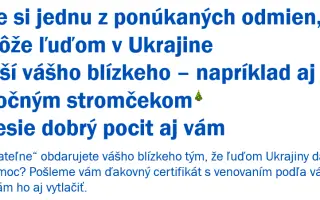 Pokračujme v pomoci ľuďom Ukrajiny + darujme dobrý pocit pod vianočný stromček