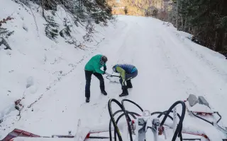Prvý priestor pre bežkárov na Čertovici - zázemie na horách