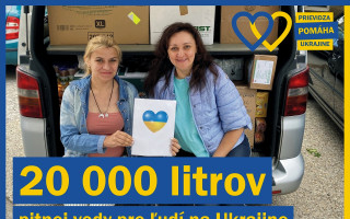 20 000 litrov pitnej vody pre ľudí na Ukrajine