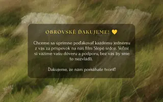 Podporili ste vznik študentského shortfilmu Slepé srdce