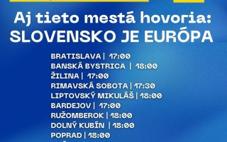 SLOVENSKO JE EURÓPA. Podporte organizáciu protestov.