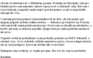 Spravodlivosť po 10 rokoch – právna pomoc pre Rastislava