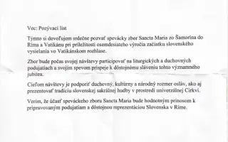 Cesta speváckeho zboru Sancta Maria do Ríma