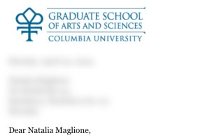 Pomôžme Natalii absolvovať prestížne štúdium na Columbia University!