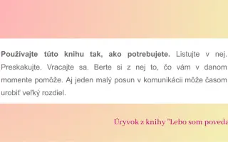 Podpor knihu „Lebo som povedala!" a posuň rodičovstvo od moci k  vzťahu