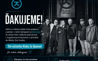 Pomôžte nám udržať Klub Za Oponou aj v roku 2026
