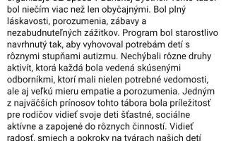 Spoločne tvoríme leto plné zážitkov pre osoby s poruchou autistického spektra