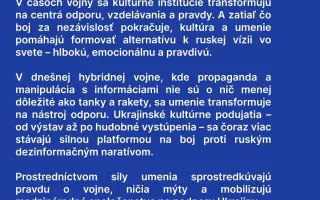 Podporte Ukrajinský Inštitút- priesečník kultúry, umenia a občianskeho aktivizmu