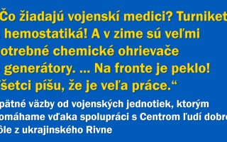 Pokračujeme: ohrievače prstov pre ukrajinských vojakov pomáhajú prekonať chlad