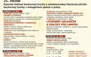 21. ročník festivalu duchovnej tvorby Jurinova jeseň
