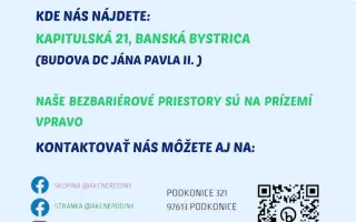 AUTOS - pomôžte nám otvoriť rodinné inkluzívne centrum v Banskej Bystrici