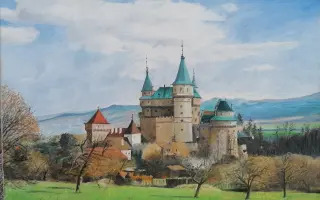 Pomôžte mi zriadiť stálu obrazáreň slovenských hradov: Olejomaľby, hrady v stredoveku na Bojnickom zámku