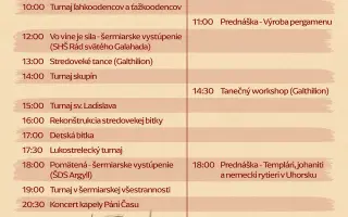 Podporte Stredovek v Sade 2025