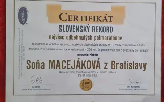 Slovenský Guinessov rekord 200 polmaratónov pokorený, pomôžme Soni splniť sen odbehnúť maratón v NEW YORKU