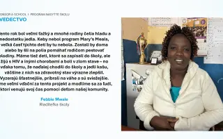 Pomohli ste naplniť Barborkin sen nasýtiť celú školu hladujúcich detí v Afrike
