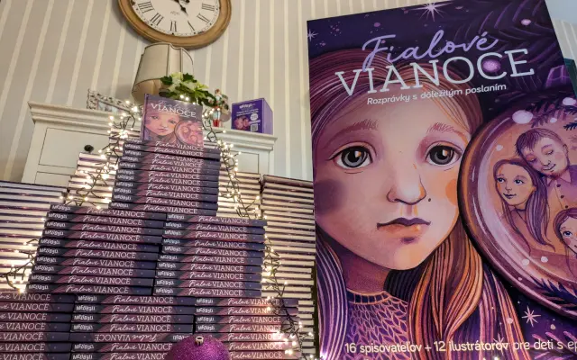 Kniha Fialové Vianoce | Pridajte sa k 16 spisovateľom, ktorí pomáhajú deťom s epilepsiou