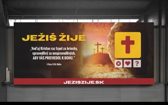 Aby Slovenskom znela dobrá správa, že JEŽIŠ ŽIJE (Veľkonočná kampaň 2026)