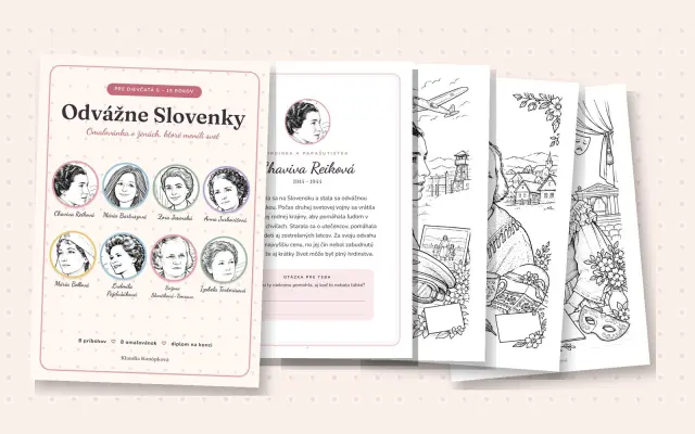 Podporte vydanie omaľovánky Odvážne Slovenky