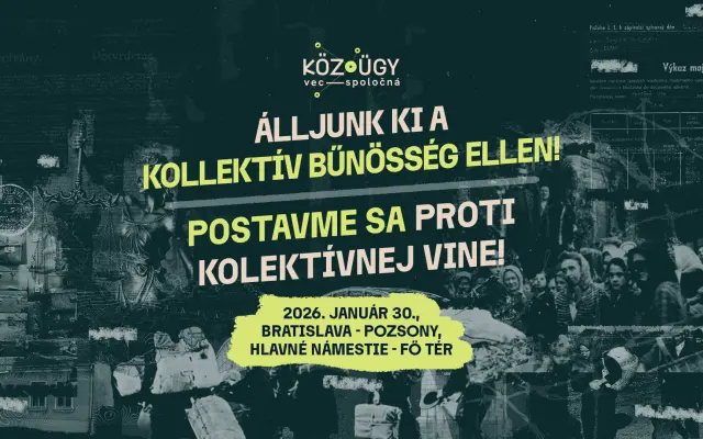 Tüntetés a kollektív bűnösség ellen / Zhromaždenie proti kolektívnej vine