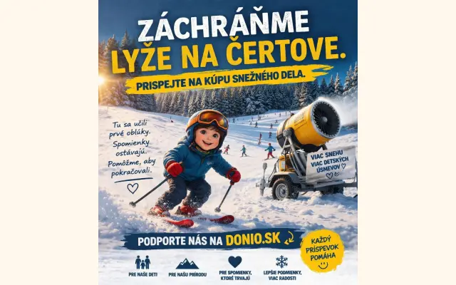 Pomôžme zachrániť lyžovačku na somárskej lúčke na Čertove