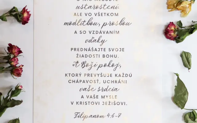 1x kniha Pokoj, Tvoje krstné meno uvedné na prednej strane knihy, osobné venovanie + autorský art print "BOŽÍ POKOJ" 🕊️