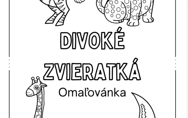 Poďakovanie + omaľovánka pdf
