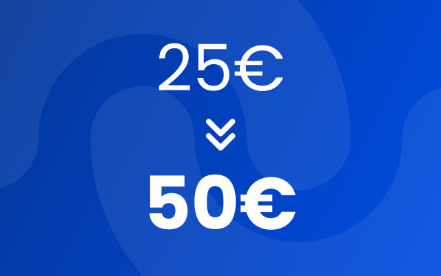 25 € = 50 € kreditu na Službo