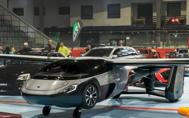 AIROMOBIL - lietajúce auto - možnosť posadiť sa do kokpitu pre 2 osoby vrátane 2 vstupov do múzea áut +zberateľská sada dobových prospektov