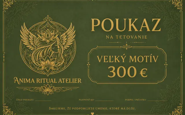 Rituálne tetovanie- Poukaz na tetovanie (Veľký motív)