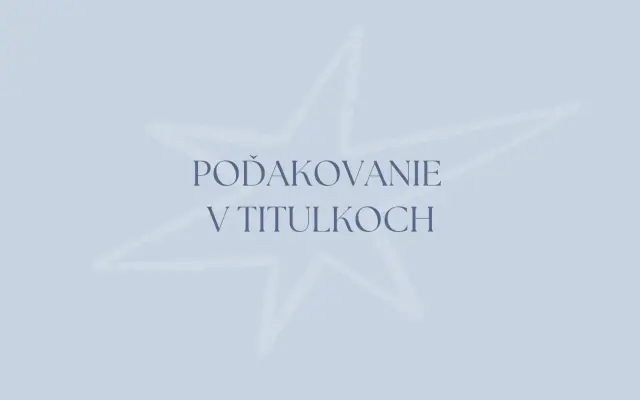 Poďakovanie v titulkoch