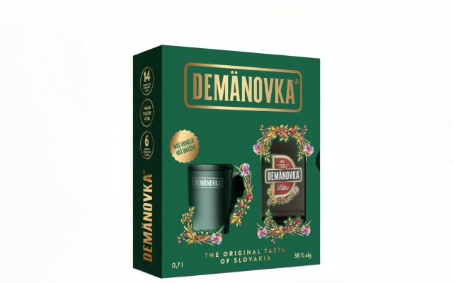 DEMÄNOVKA HORKÁ + POHÁR 0.70L 38% GB