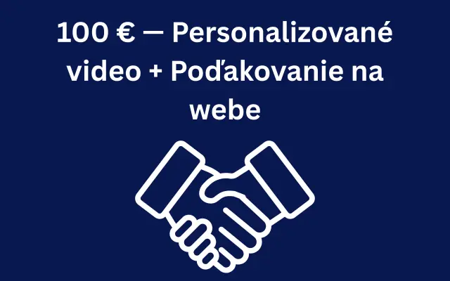 Personalizované video + Poďakovanie na webe