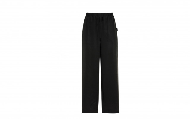 Unisex čierne pyžamové nohavice / tepláky s vreckami