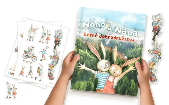 Kniha Nono a Nana - Letné dobrodružstvá a Sada cestovateľských nálepiek