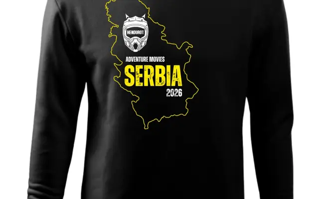1x Mikina HENDUROT ADVENTURE MOVIES SERBIA 2026