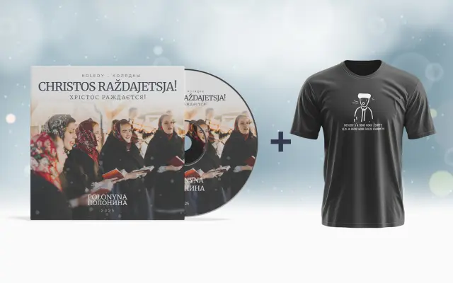 CD CHRISTOS RAŽDAJETSJA + pánske tričko Rusynfolk – Nebudu sa toho roku ženyty, lem ja budu hori dolov chodyty!
