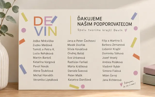 Meno na tabuľke prispievateľov